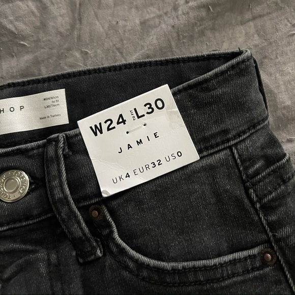 BNWT TOPSHOP HIGH-WAIST JAIME JEANS 24 - Picture 8 of 9